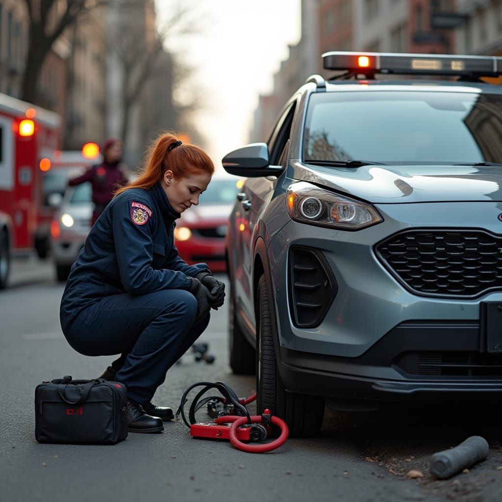 Realistic EMT Attends Accident Victim