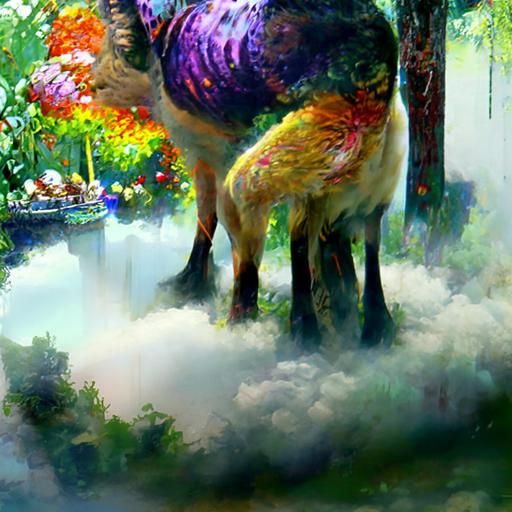 Ethereal Animal in Hyperdetailed Fantasy Landscape