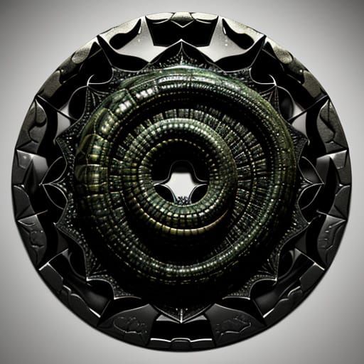 Hyperrealistic Vasuki Indicus Snake Guardian of Treasure in ...