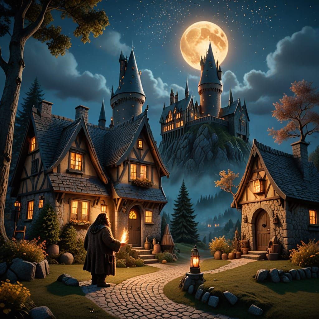 Hagrid's Cozy Hogwarts Cottage in Storybook Style