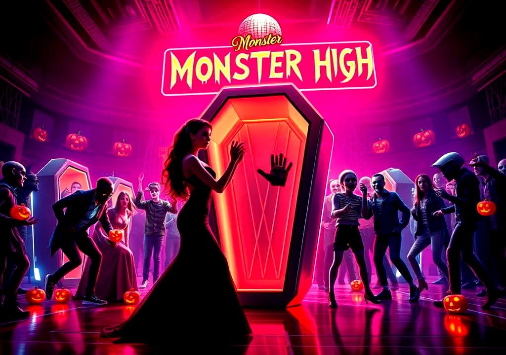 Monster High Vampire Dance in Futuristic Goth Style