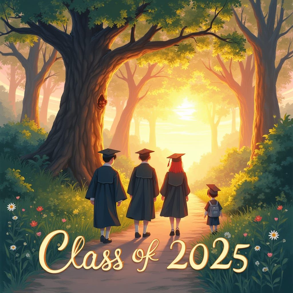 Graduating Students Vanish into Enchanted Forest in Whimsica...
