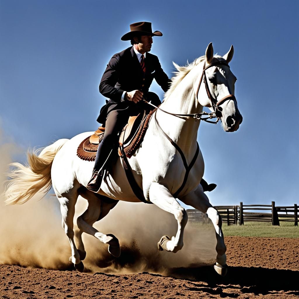 Cowboy Ride into the Sunset