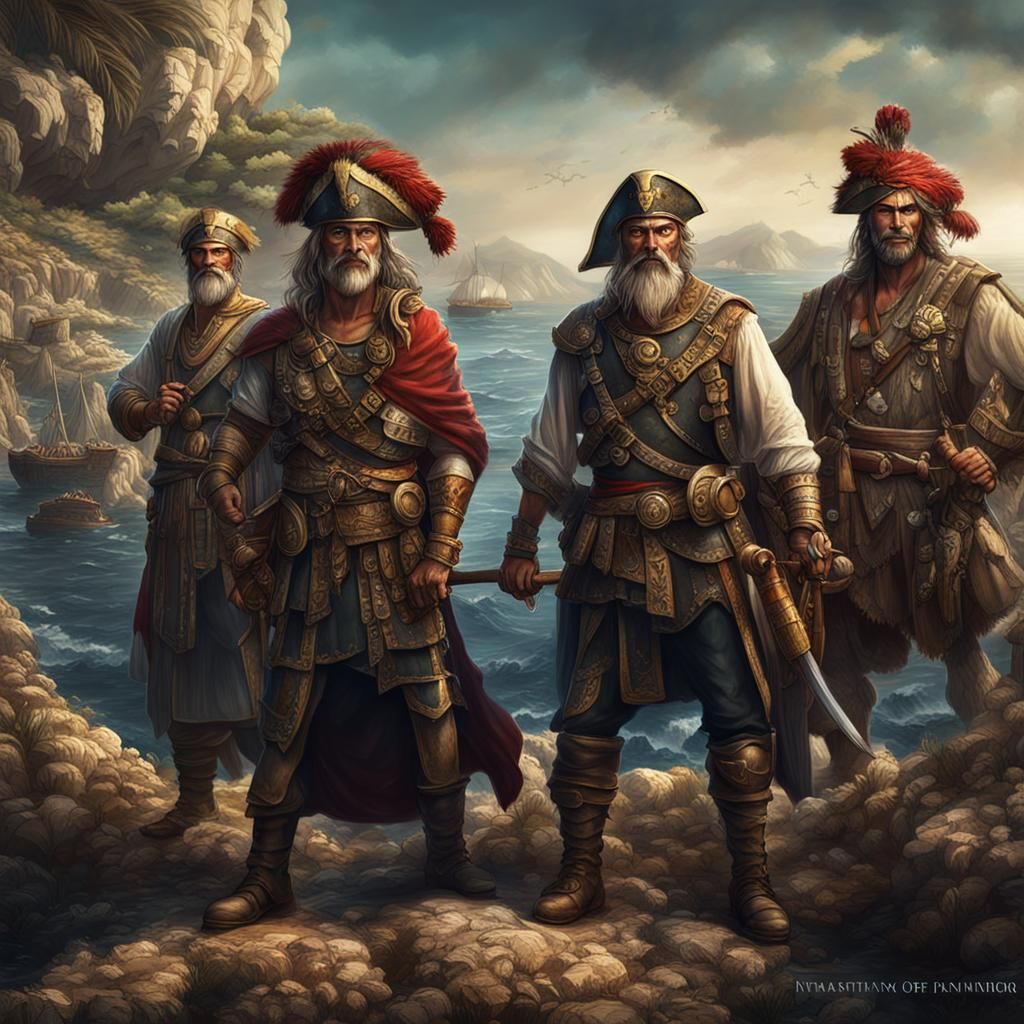 Ancient Greek Pirates of Skyros: Detailed Matte Painting