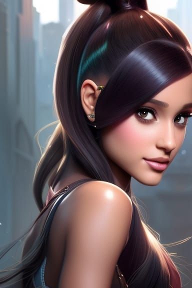 Ariana Grande a beautiful portrait of the pop star