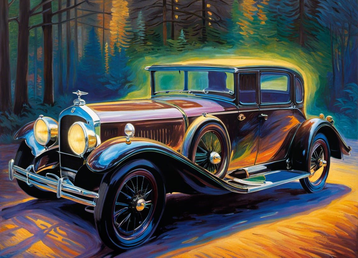 Monet's Ghost Paints a Car: Iridescent Masterpiece