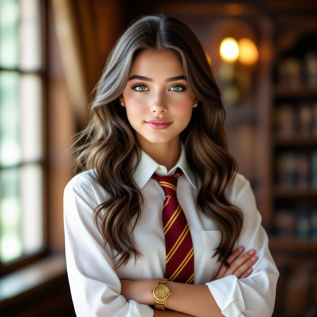 Hogwarts Student Portrait with Magical Cuffs