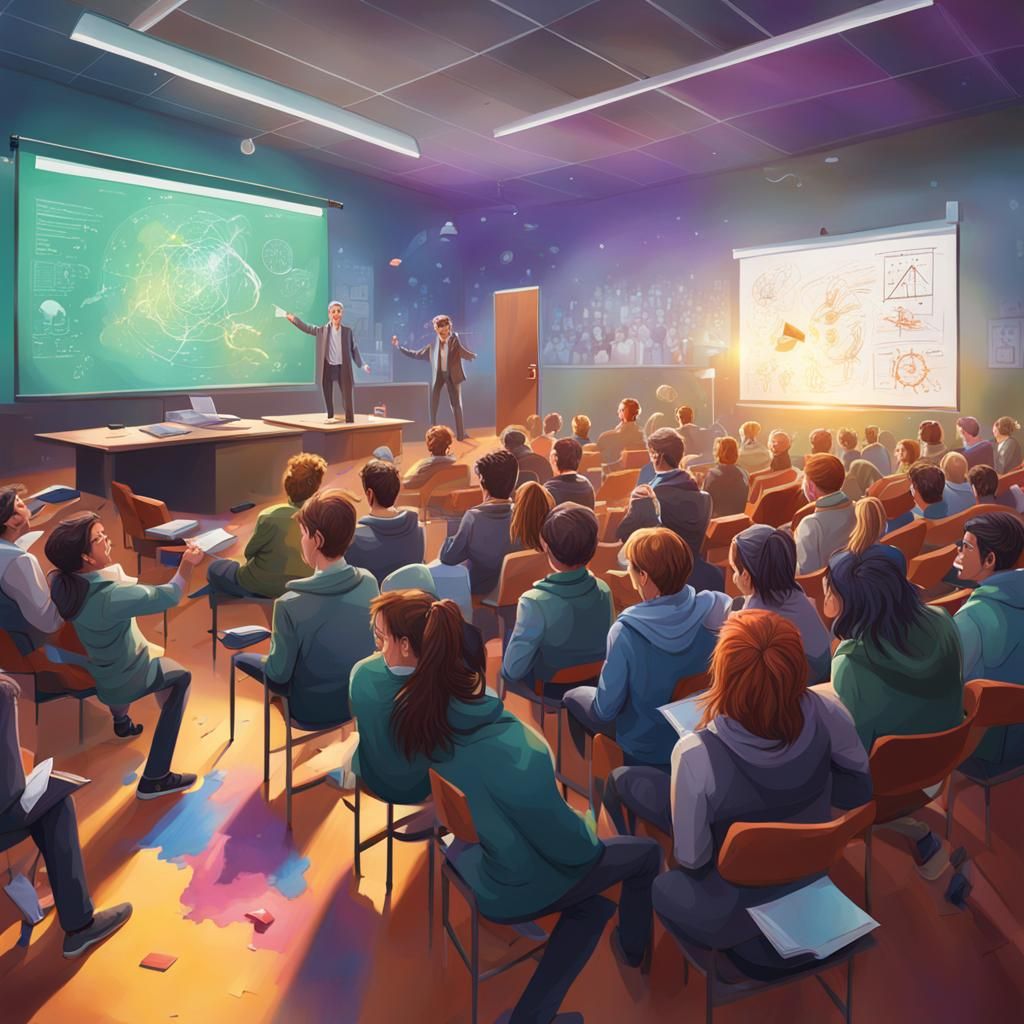 German Students' Science Slam in Hyperrealistic Style