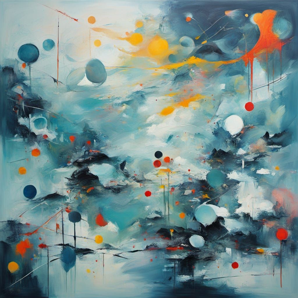 Abstract Surrealism Painting with Ultraminimalism Style