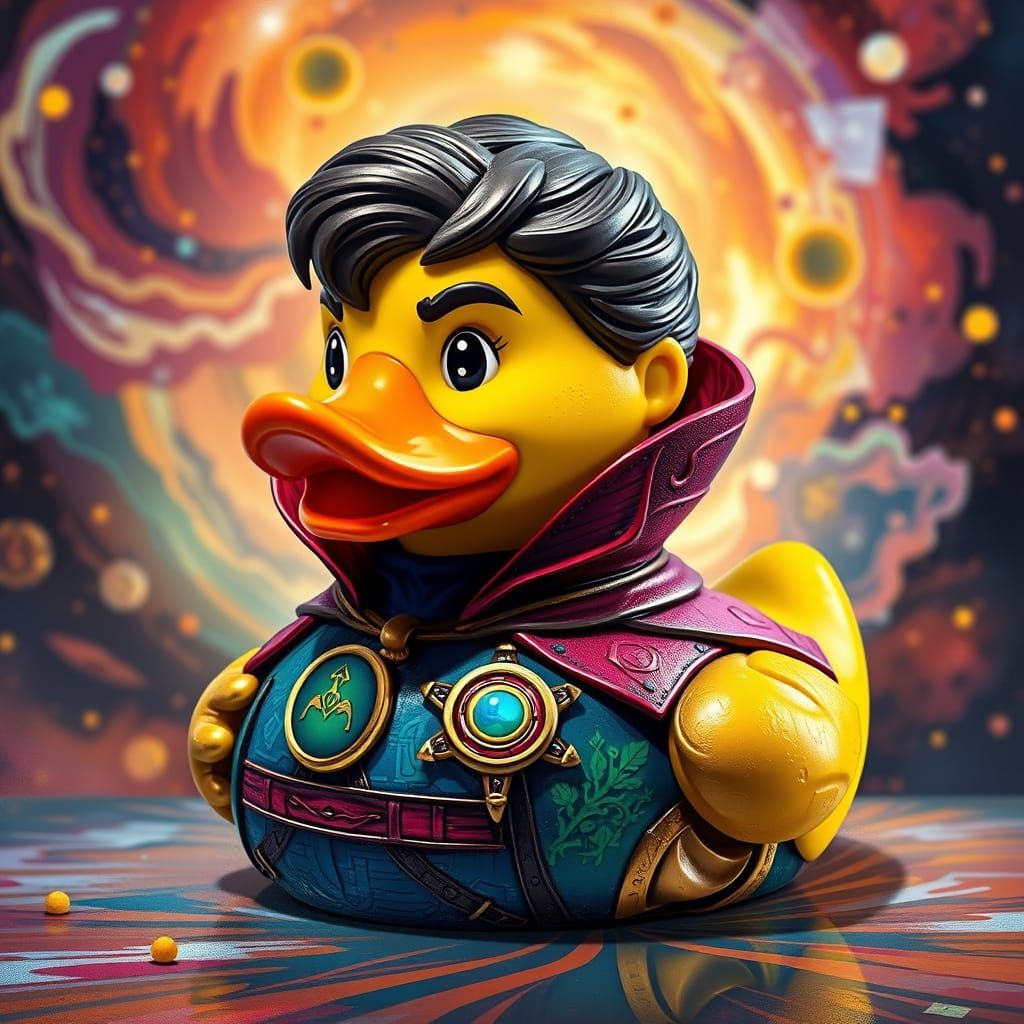 Doctor Duck in Mystic Realism Style