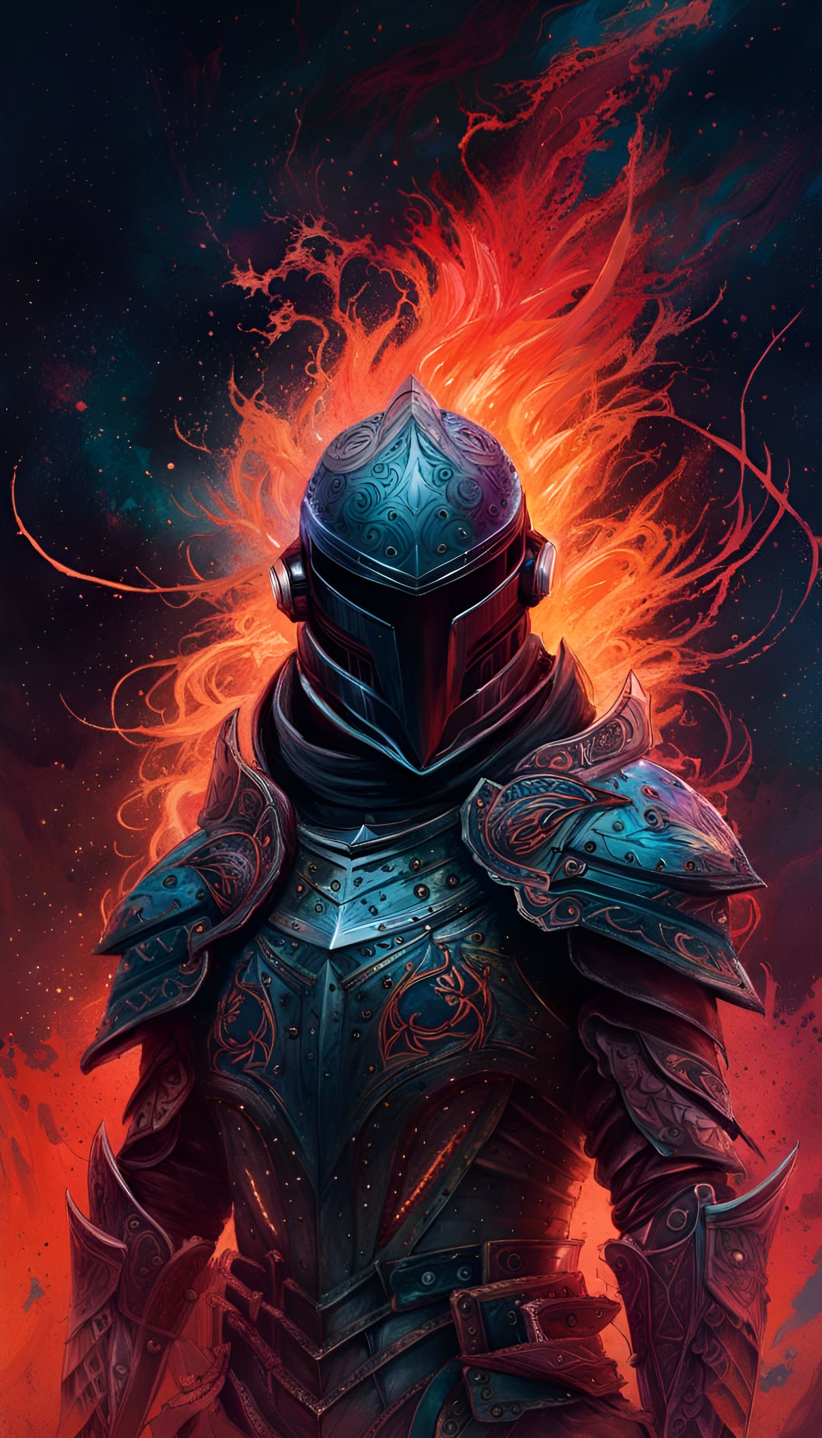 Galaxy Knight in Intricate Digital Painting Style