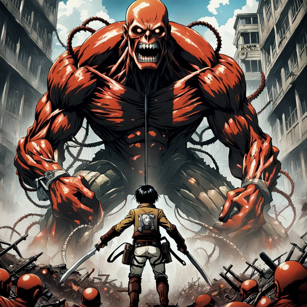 Attack on Titan vs. Akira: Surreal Anime Movie Poster