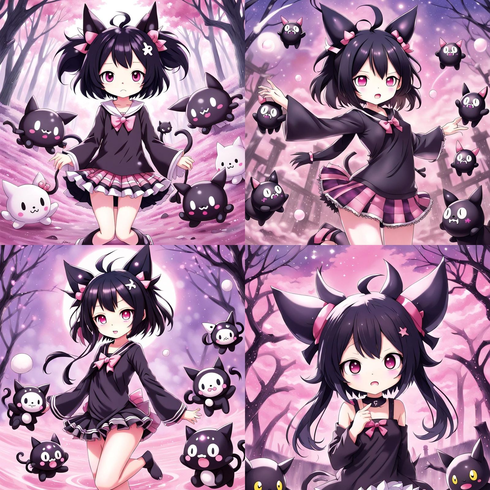 Kuromi in Anime Key Visual Style