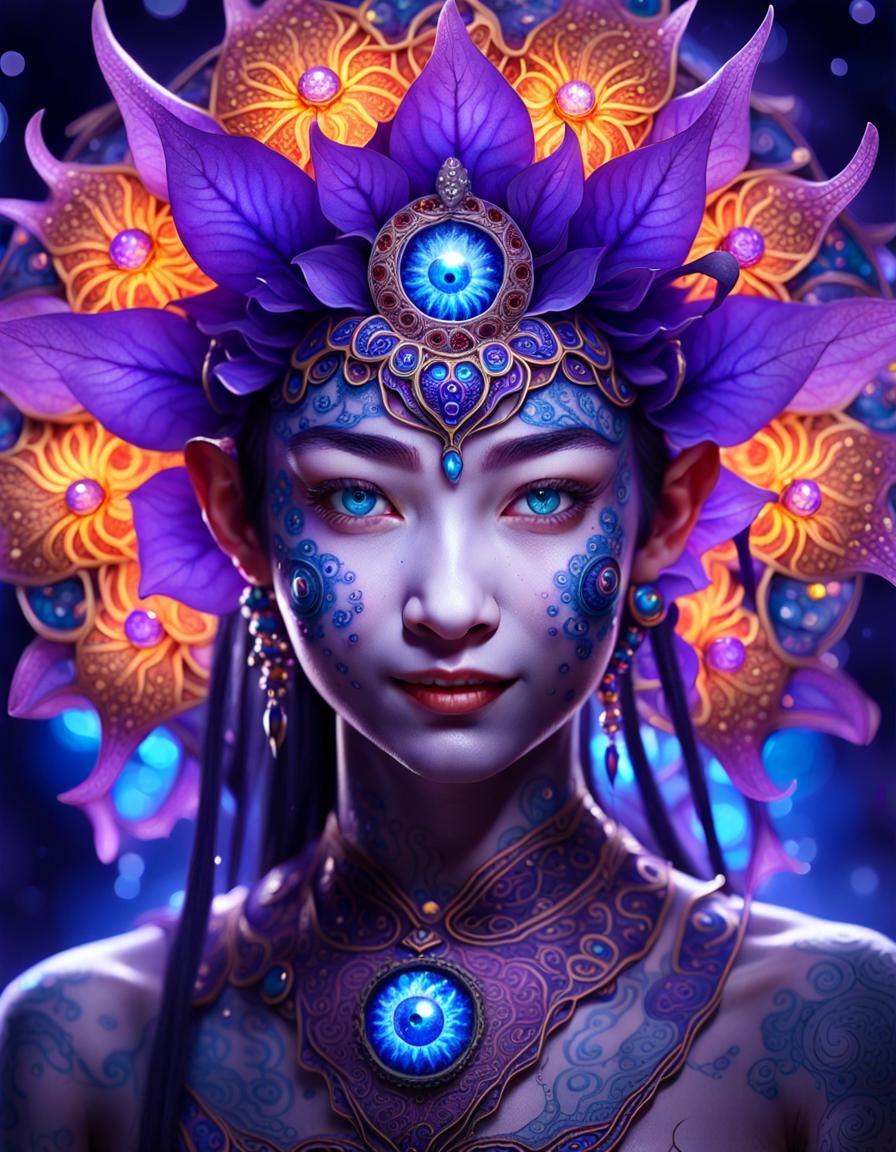 The elder's daughter, in the village Naru from planet Setia