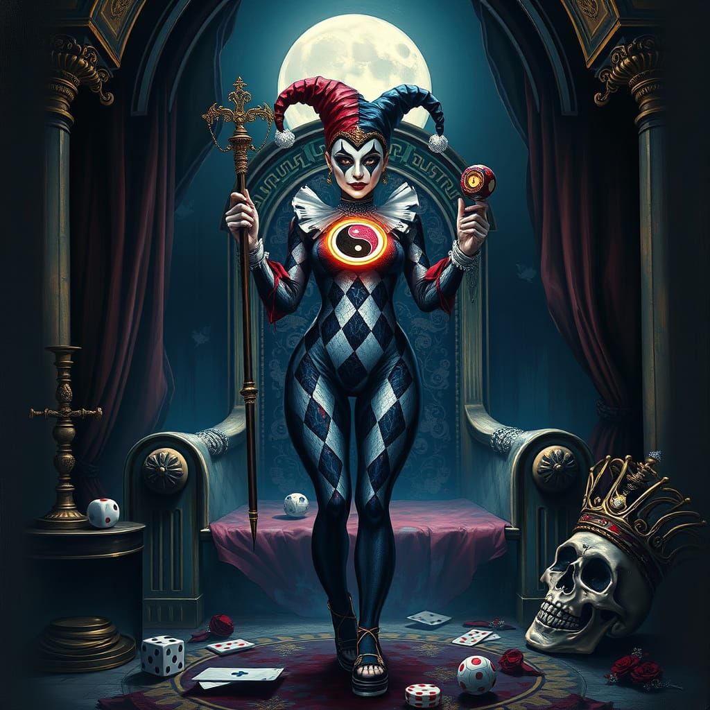 A hauntingly beautiful impasto oil painting in dark fantasy ...