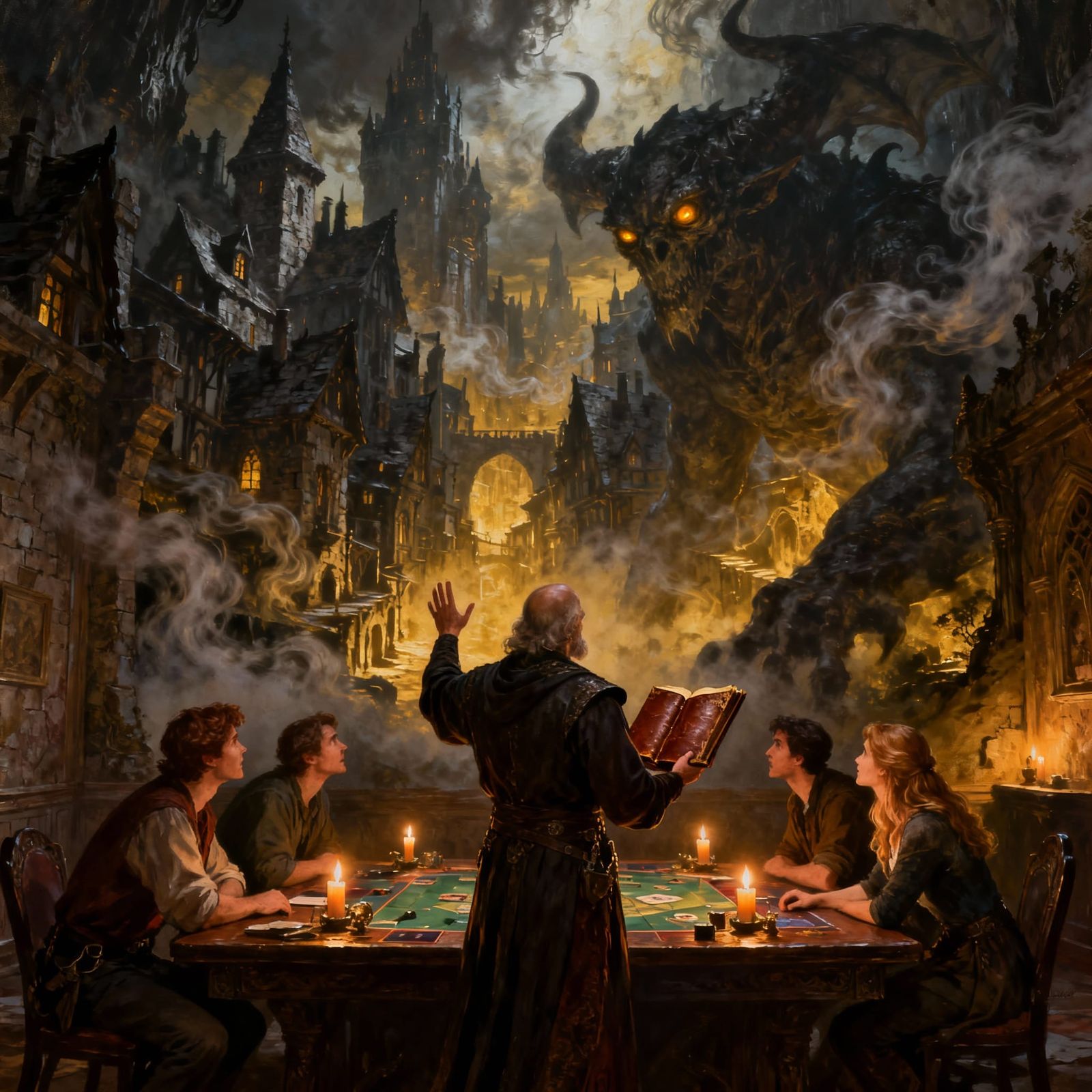 Dungeon Master Unveils Fantasy World Over Gaming Table
