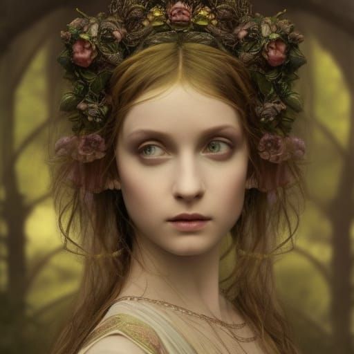 Bohemian Fae with Luminescent Clothing as Digital Painting