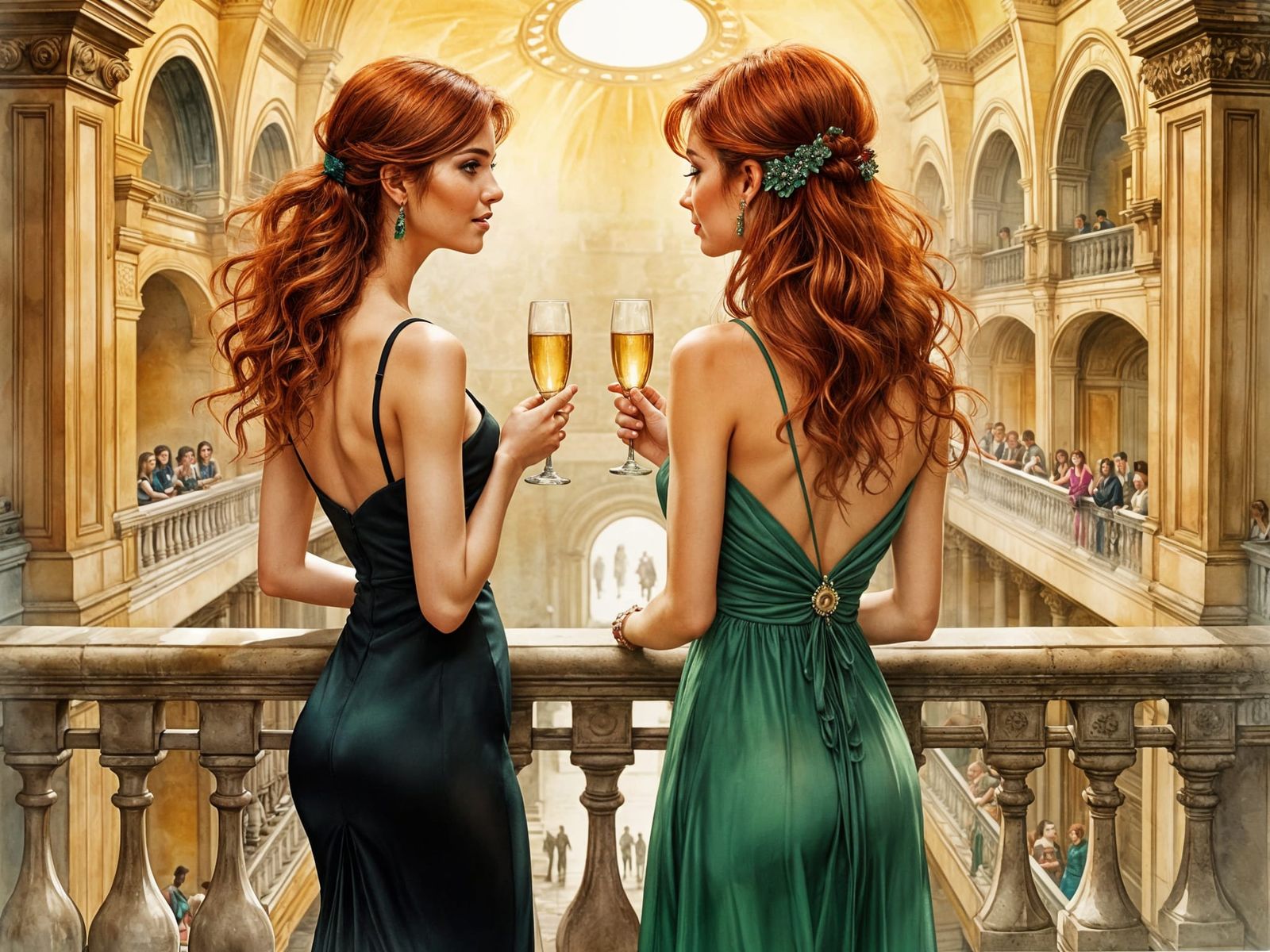 Two Friends Enjoy a Night Out at the Metropolitan Opera Hous...