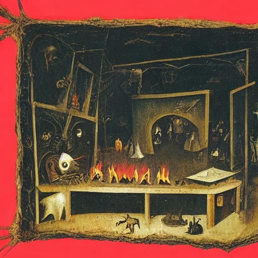 Cursed Stove Brew: A Surreal Scene