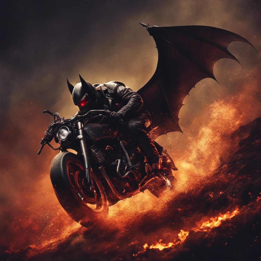 Bat Out of Hell: Gloomy and Fiery Scene