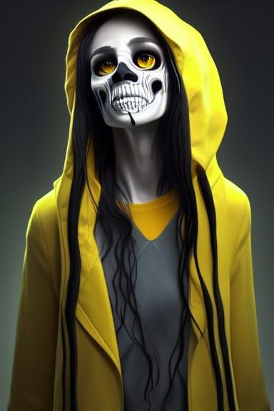 Horror Monster with Skull Face in Digital Art