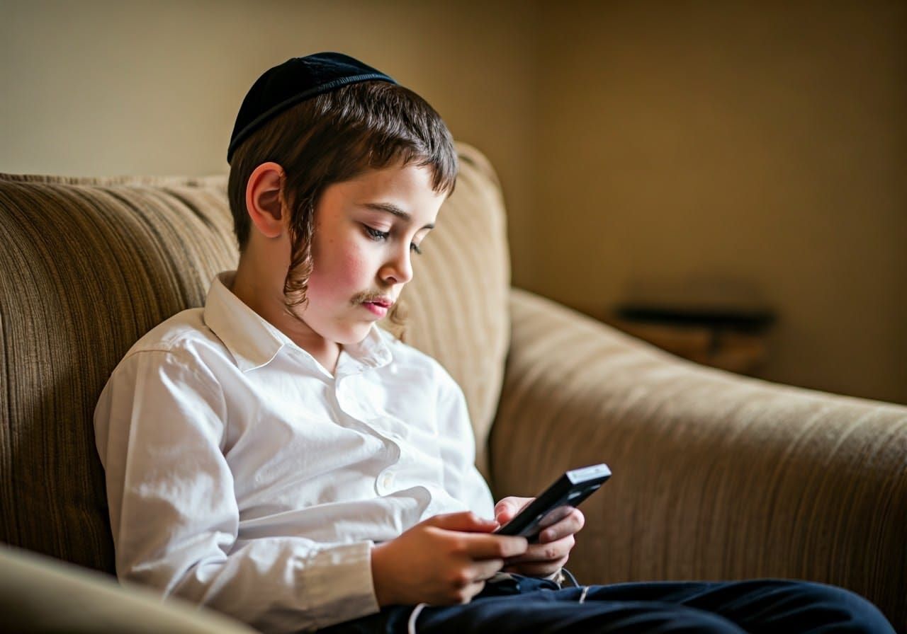 Intimate Portrait of a Young Orthodox Jewish Boy