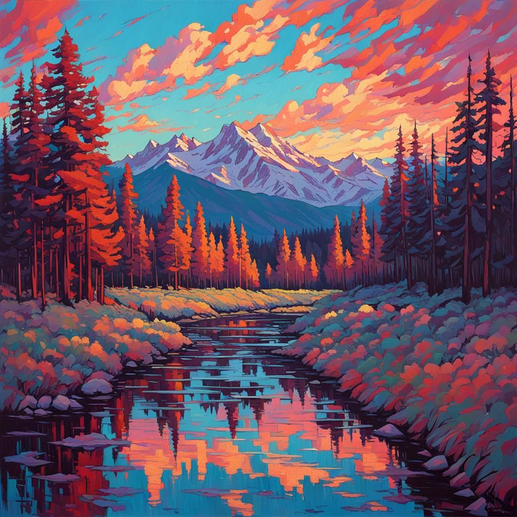 Vibrant Open Impressionism Landscape