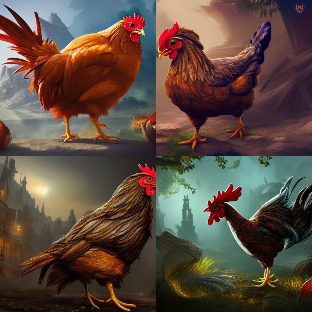 Detailed Chicken Matte Painting in Unreal Engine