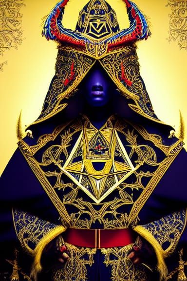 Intricate Ceremonial Uniform in Dark Fantasy Style