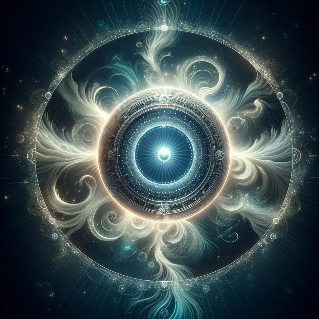 Mystical Glowing Portal with Turquoise Energy