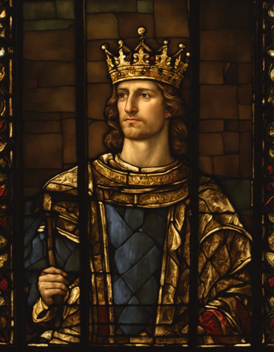 King Louis IX of France in Stained Glass