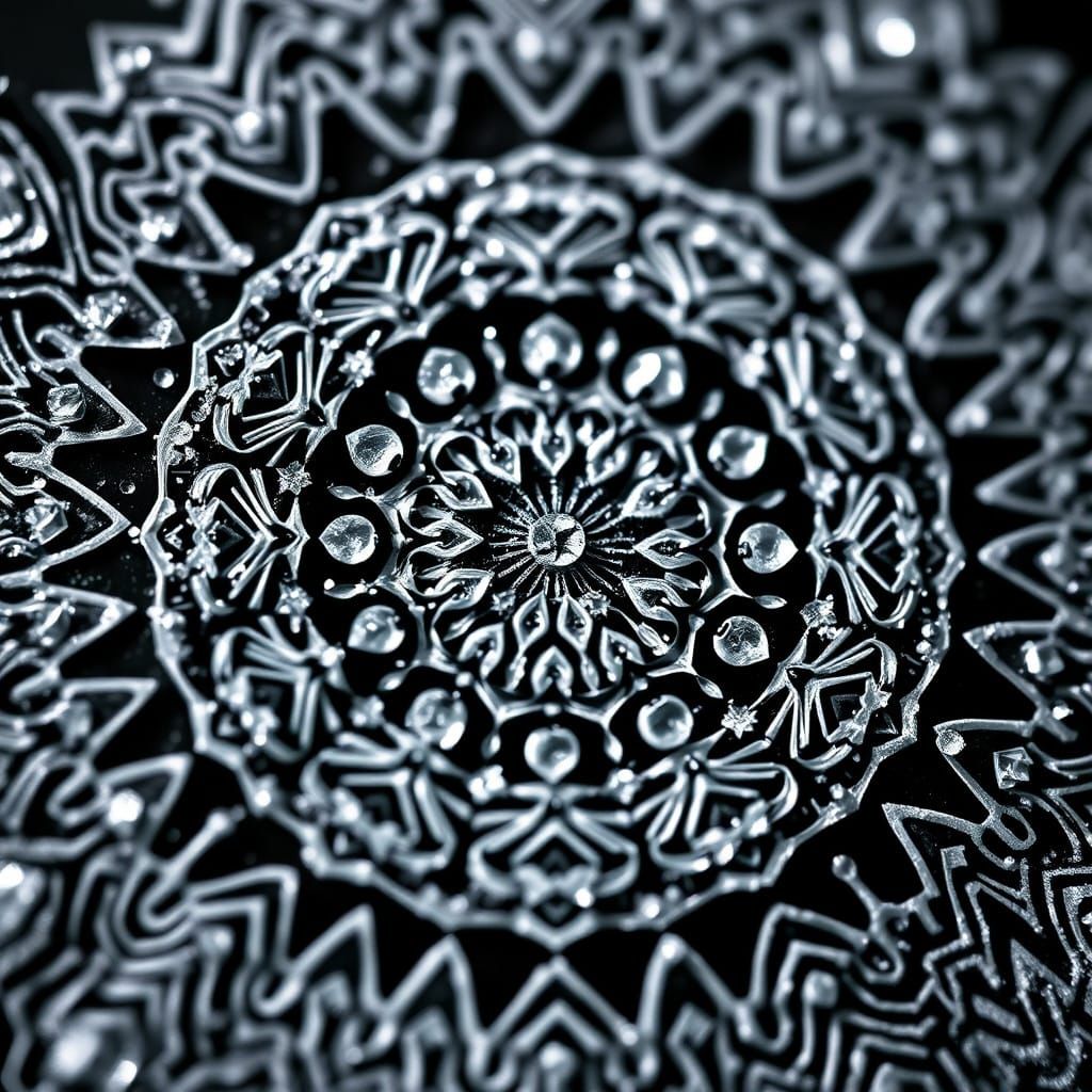 Symmetrical Patterns of Salt Crystals in Rhythmic Motion