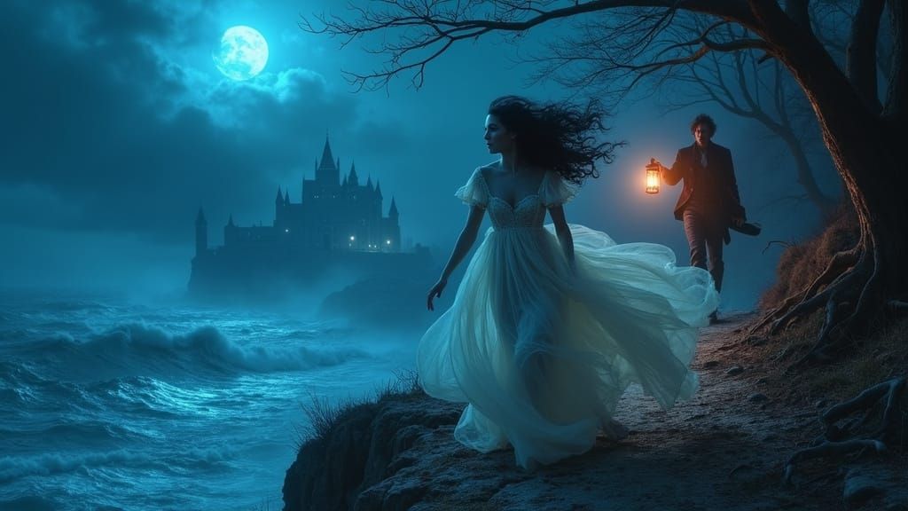 Stormy Gothic Romance Novel Cover Art