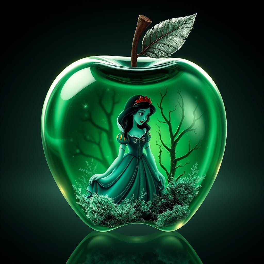 Enchanted Glass Orb with Snow White's Secret Realm