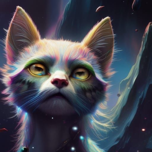 High Elf Space Druid Princess Portrait as Oil Painting