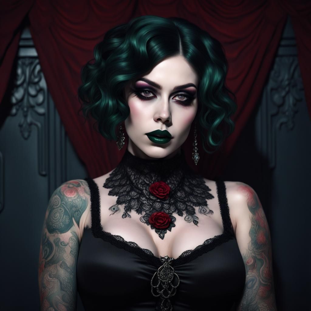 Gorgeous Goth Woman