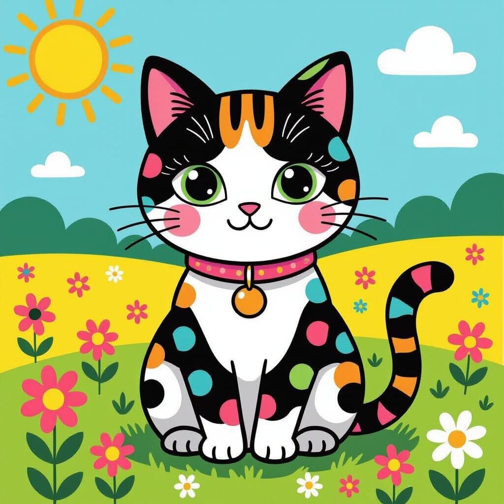 Polka dotted cat
