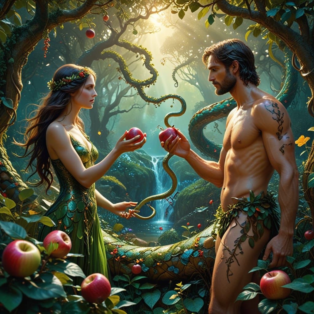 Ethereal Garden of Eden Fantasy Art