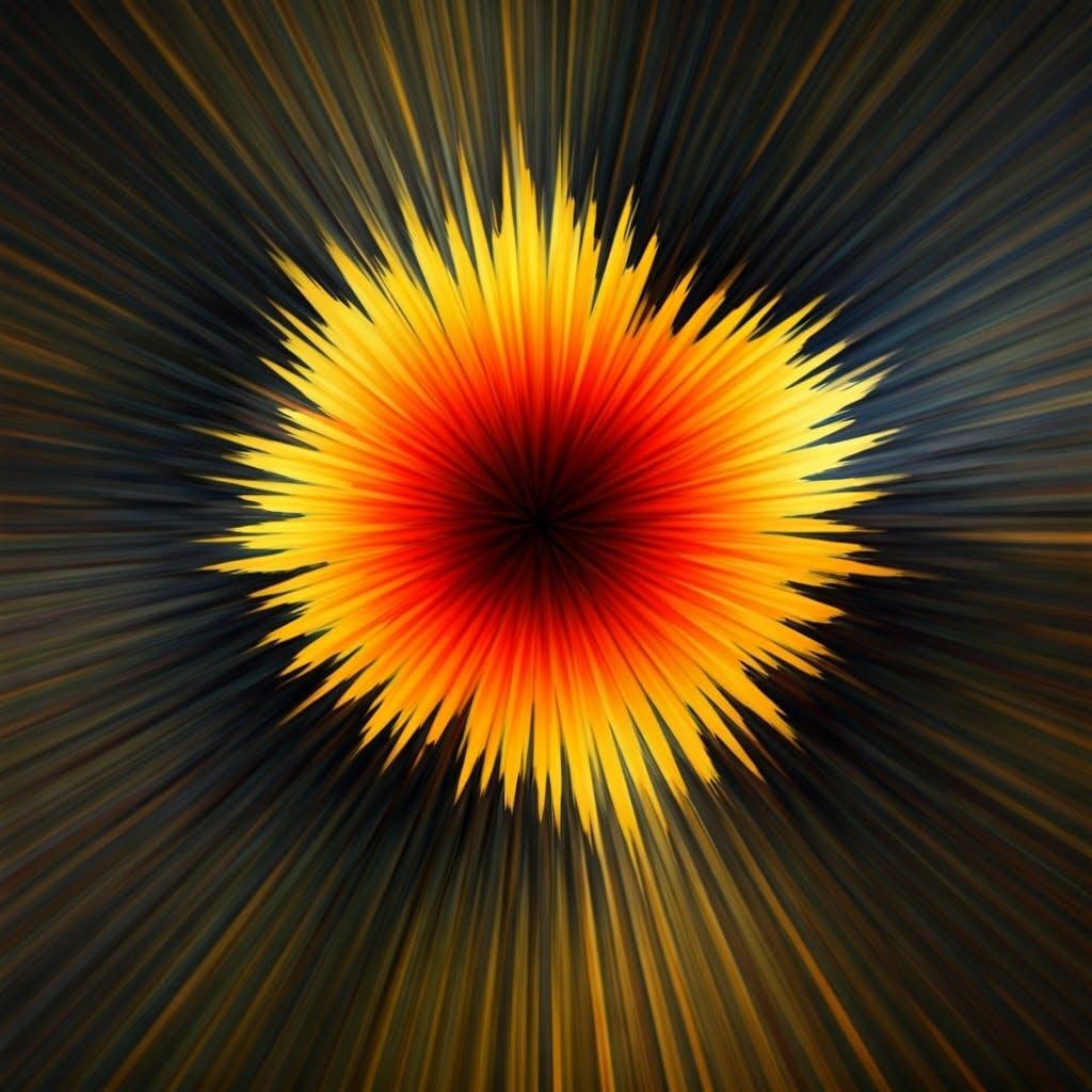 Explosion of Vibrant Colors in Abstract Expressionism