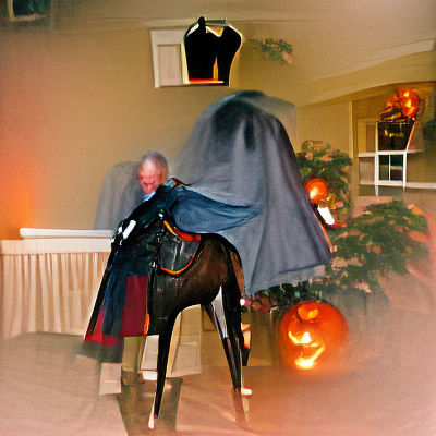 Eerie Headless Horseman Digital Art