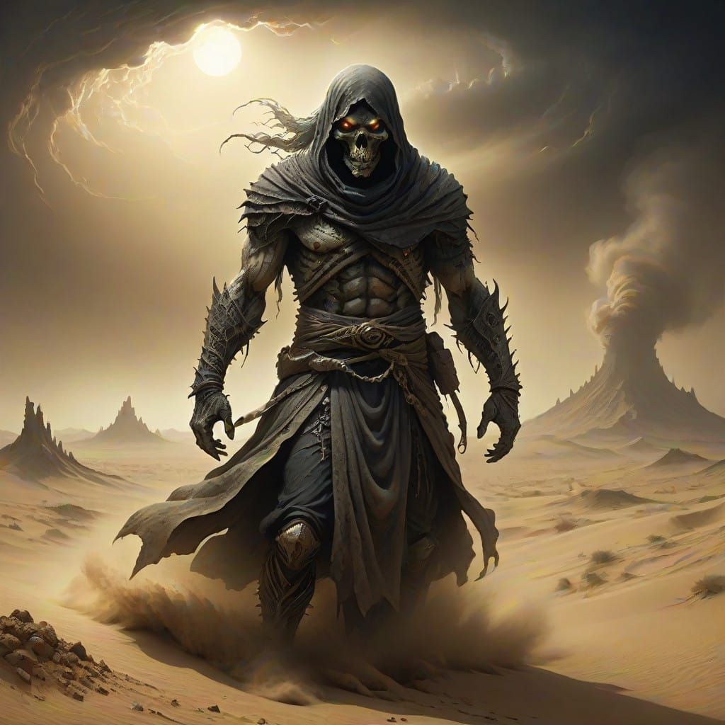 Sandstorm Demon Awakens in Ancient Desert Nightmare