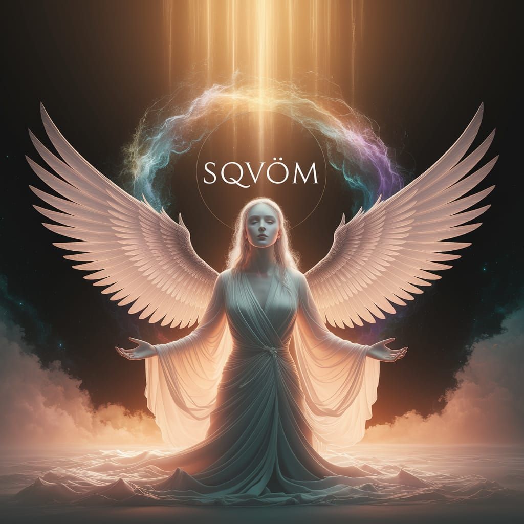 Ethereal Soul Beyond the Veil in Soft, Golden Light