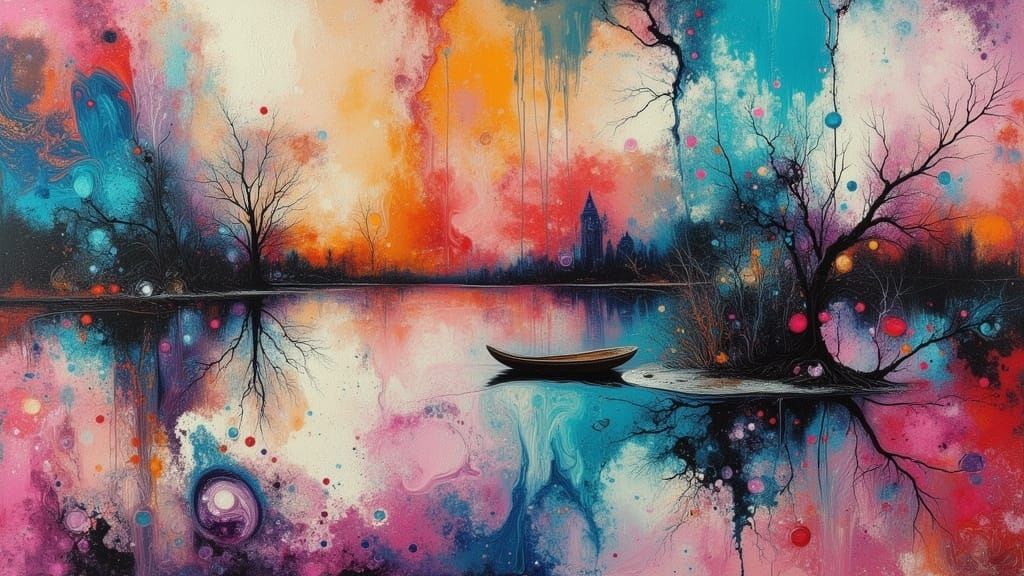 Ethereal Abstract: Spectral Longing in Mixed Media