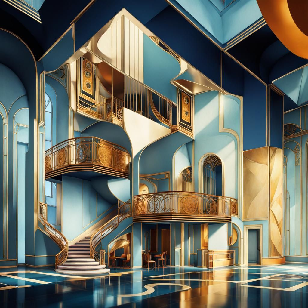 Art Deco Interior in 1920s New York