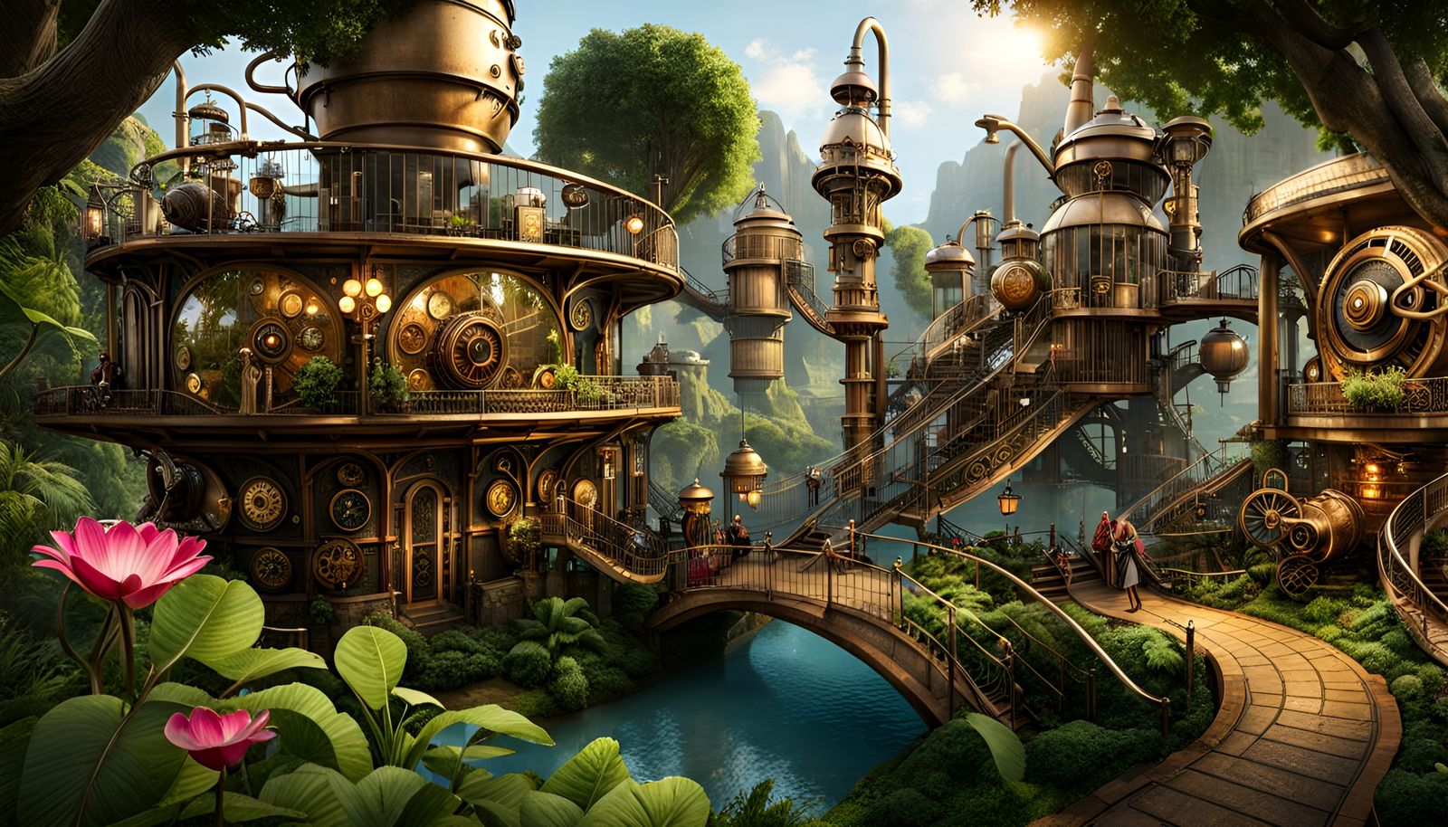 Steampunk Garden of Eden