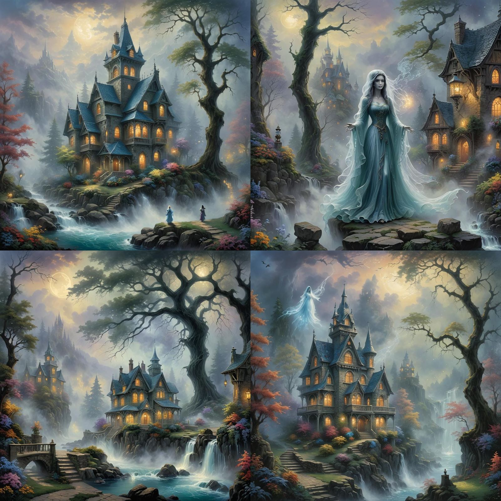 Ethereal Banshee Ghost in Hyperdetailed Fantasy Mist