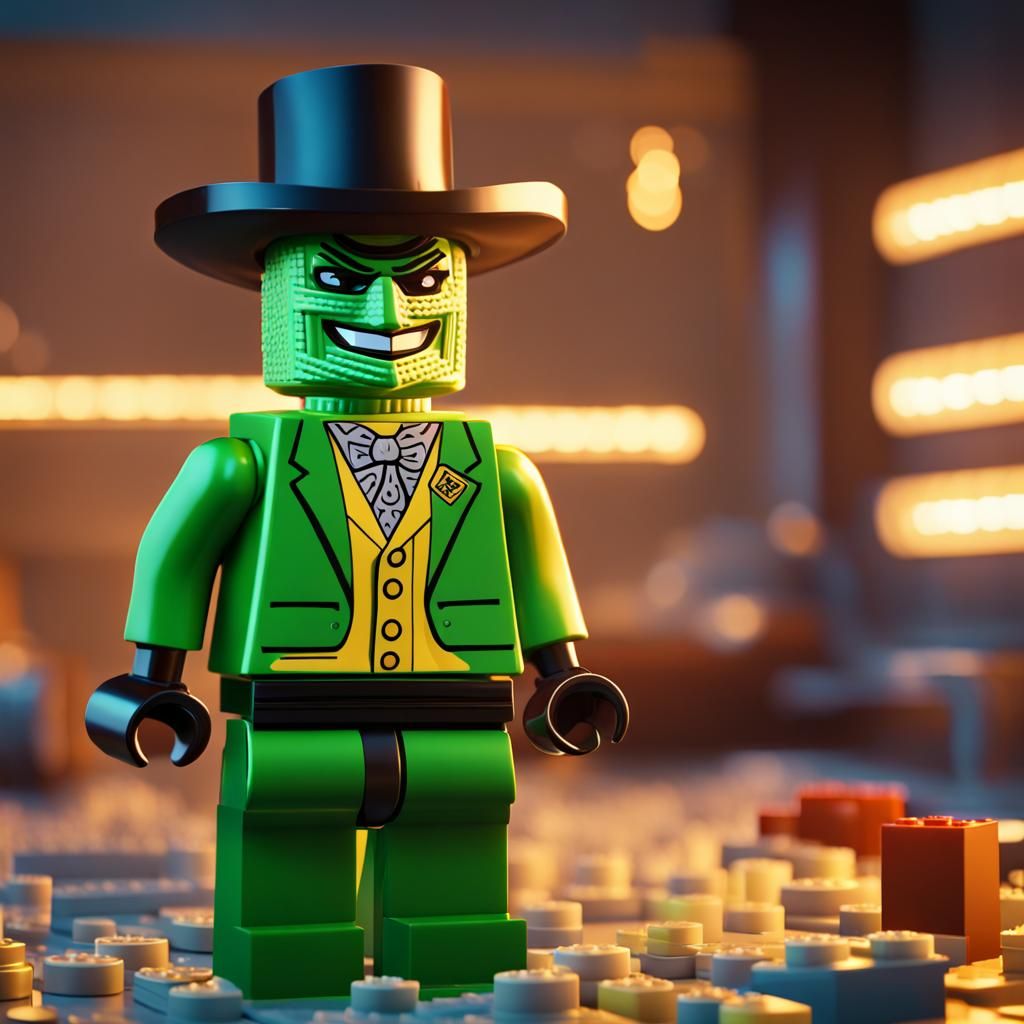 Lego Jim Carrey as The Mask in 3D