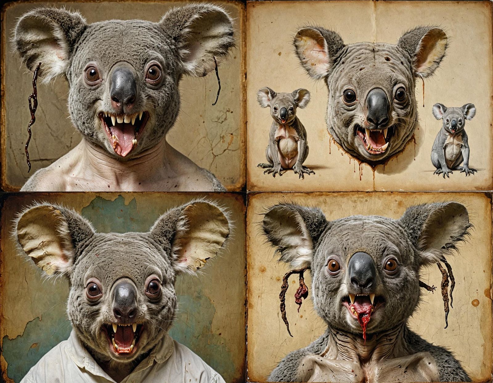Horrific Koala-Kangaroo Mutant: A Surrealist Nightmare
