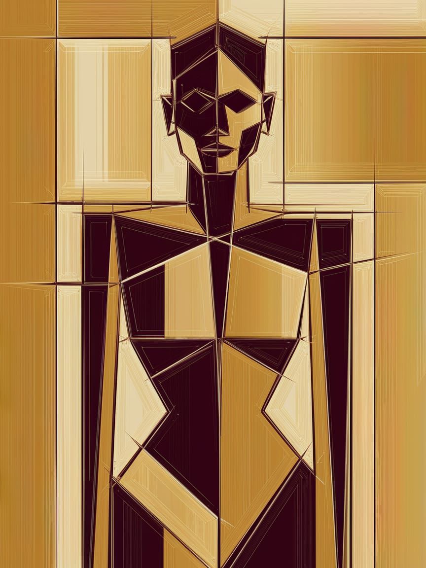 Abstract Figure in Warm Oil Painting