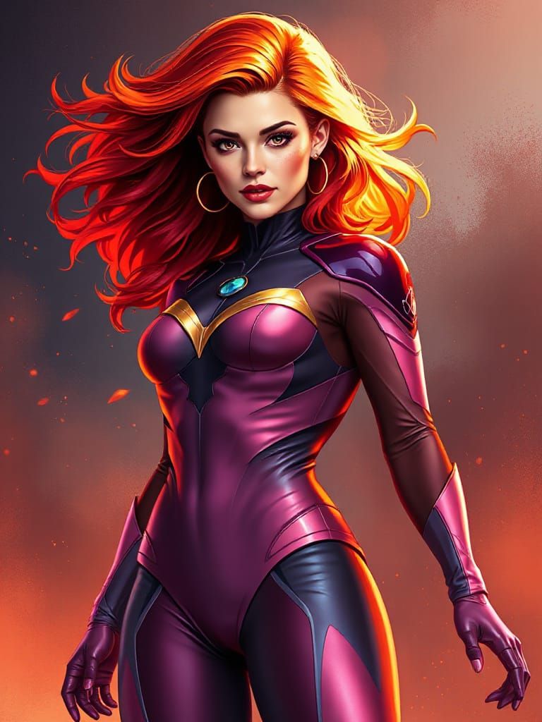 Starfire Concept Art: Alien Princess Superheroine